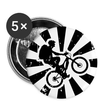 Bike - Buttons large 2.2''/56 mm (5-pack) - white - Front