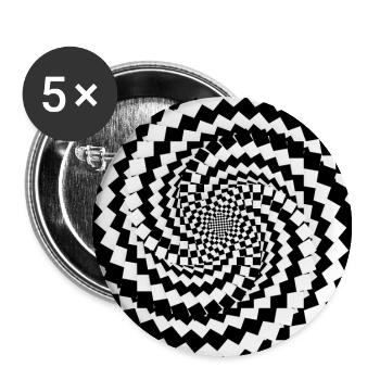 Arabesques33 - Lot de 5 grands badges (56 mm) - blanc - Devant