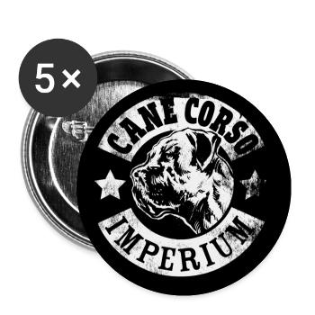 Cane Corso - Lot de 5 grands badges (56 mm) - blanc - Devant