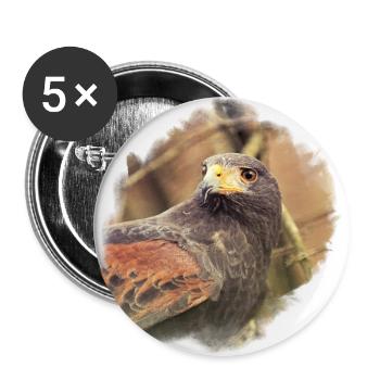 Luzie Harris Hawk - Buttons large 2.2''/56 mm (5-pack) - white - Front