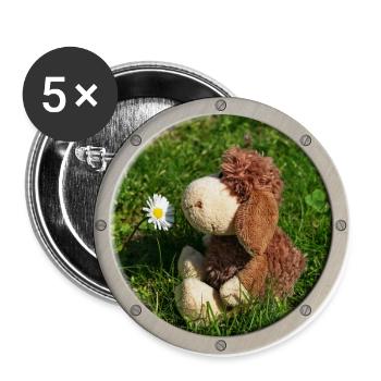 Nici-Schäfchen plush toy smells of daisies - Buttons large 2.2''/56 mm (5-pack) - white - Front