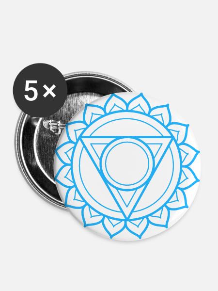 Vishuddha - Buttons groß 56 mm (5er Pack) - Weiß