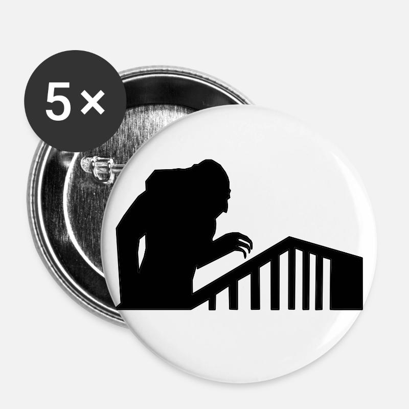 Nosferatu - Buttons large 2.2''/56 mm (5-pack) - white