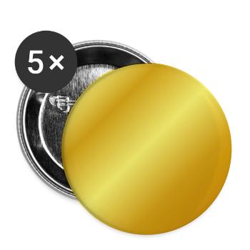 Le fond d'or peut être personnalisé - Lot de 5 grands badges (56 mm) - blanc - Devant