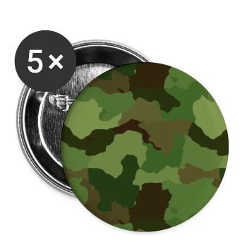Nature camouflage - Buttons large 2.2''/56 mm (5-pack) - white - Front