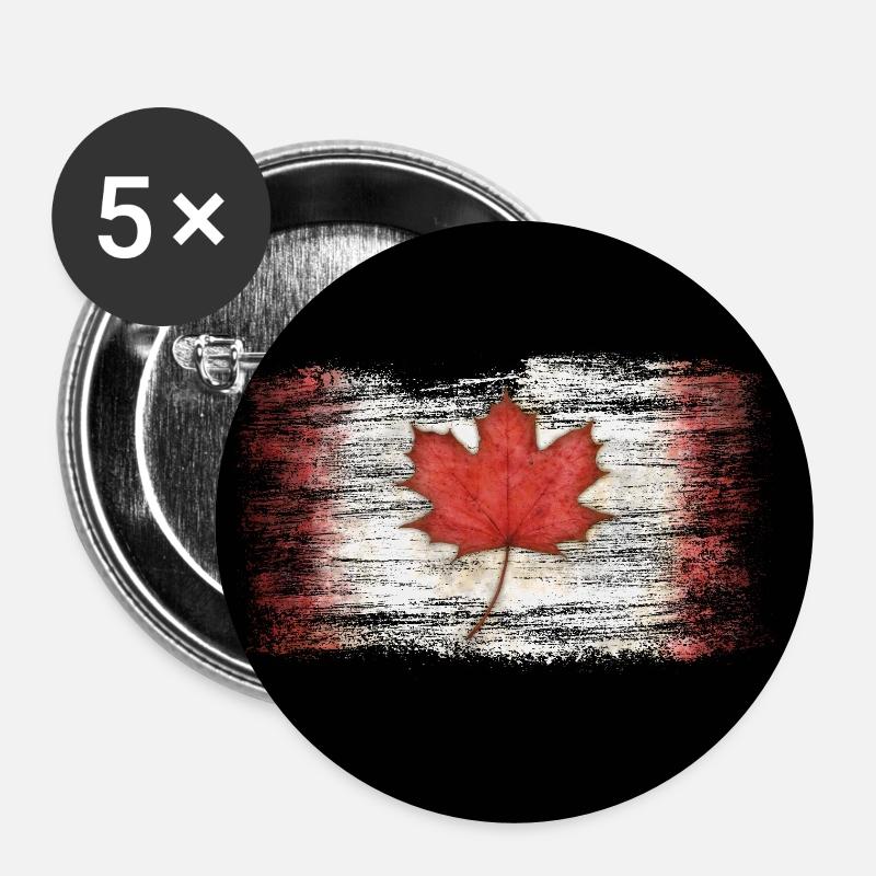 Canada - Buttons large 2.2''/56 mm (5-pack) - white