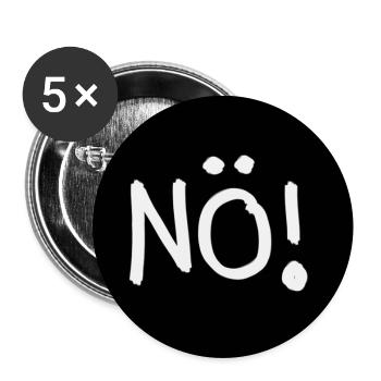 Nö! - Buttons groß 56 mm (5er Pack) - Weiß - Vorne