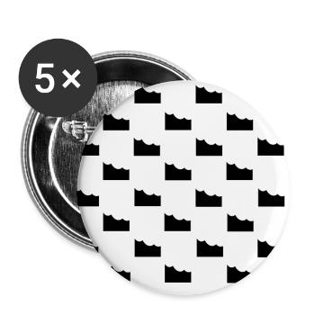 Elbphilharmonie - Buttons groß 56 mm (5er Pack) - Weiß - Vorne