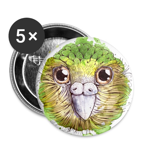 Kakapo Bird - Buttons large 2.2''/56 mm (5-pack)