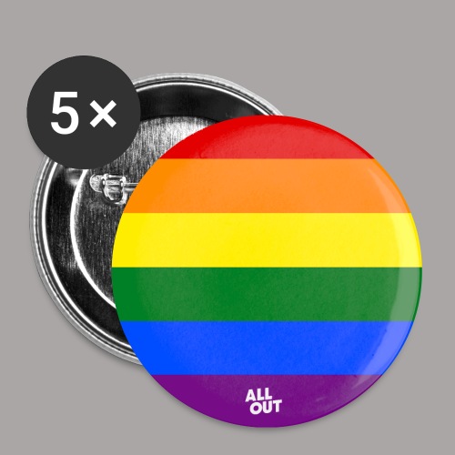 Pride Flag - Lot de 5 grands badges (56 mm)