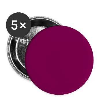 Magenta Quadrat - Buttons groß 56 mm (5er Pack) - Weiß - Vorne