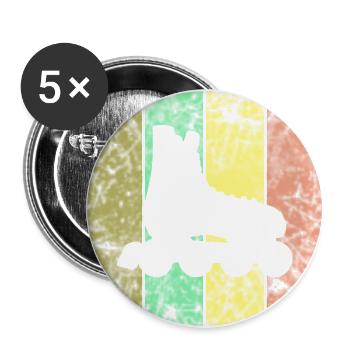 Inliner Inline Skates Skater - Buttons large 2.2''/56 mm (5-pack) - white - Front