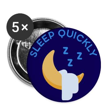 SCHNELL SCHLAFEN (Youtube-Kanal) - Buttons groß 56 mm (5er Pack) - Weiß - Vorne
