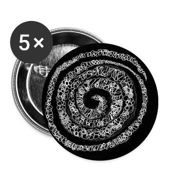 Collection Line Art - Buttons large 2.2''/56 mm (5-pack) - white - Front