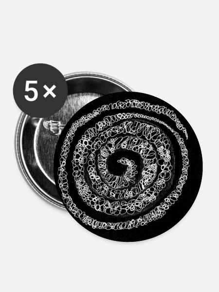 Collection Line Art - Buttons groß 56 mm (5er Pack) - Weiß