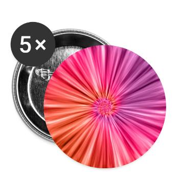 Tie Dye Floral Pattern - Buttons groß 56 mm (5er Pack) - Weiß - Vorne