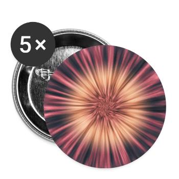 AbstractTie Dye Flower Pattern - Buttons groß 56 mm (5er Pack) - Weiß - Vorne