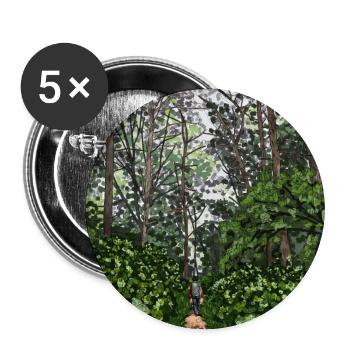 Walk through the woods - Buttons large 2.2''/56 mm (5-pack) - white - Front