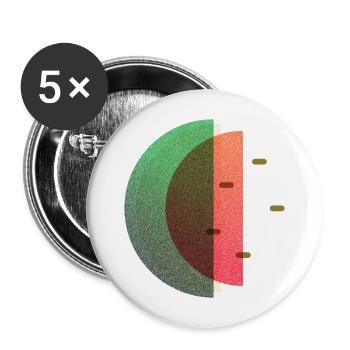 Abstract Summer Melon Pattern Variant 3 - Buttons large 2.2''/56 mm (5-pack) - white - Front