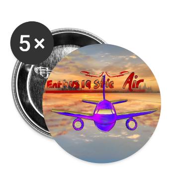 Enthusiastic Air - Buttons large 2.2''/56 mm (5-pack) - white - Front
