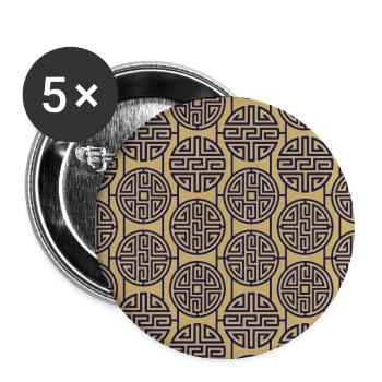 Modèle chinois - Lot de 5 grands badges (56 mm) - blanc - Devant