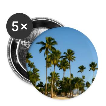 Holidays among palm trees - Buttons large 2.2''/56 mm (5-pack) - white - Front