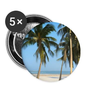 Holiday beach - Buttons large 2.2''/56 mm (5-pack) - white - Front