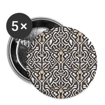 Ornament pattern - Buttons large 2.2''/56 mm (5-pack) - white - Front