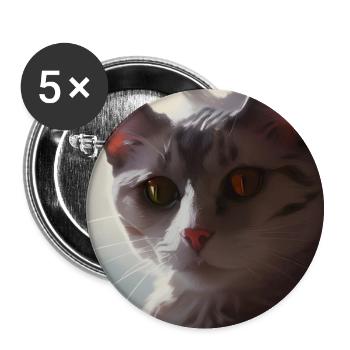 Cate face - Buttons large 2.2''/56 mm (5-pack) - white - Front