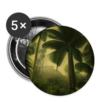 Ein Wald mit Palmen - Buttons groß 56 mm (5er Pack) - Weiß - Vorne