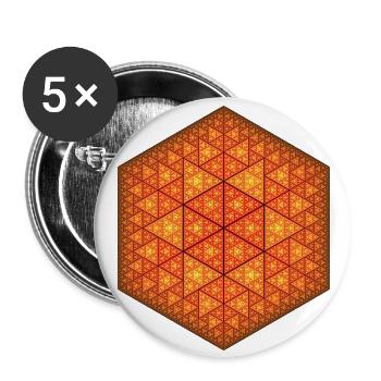 Sierpinski - Buttons large 2.2''/56 mm (5-pack) - white - Front