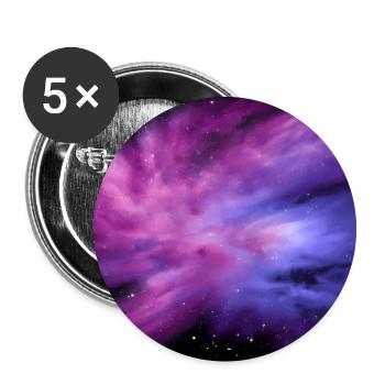 Galaxy - Buttons groß 56 mm (5er Pack) - Weiß - Vorne