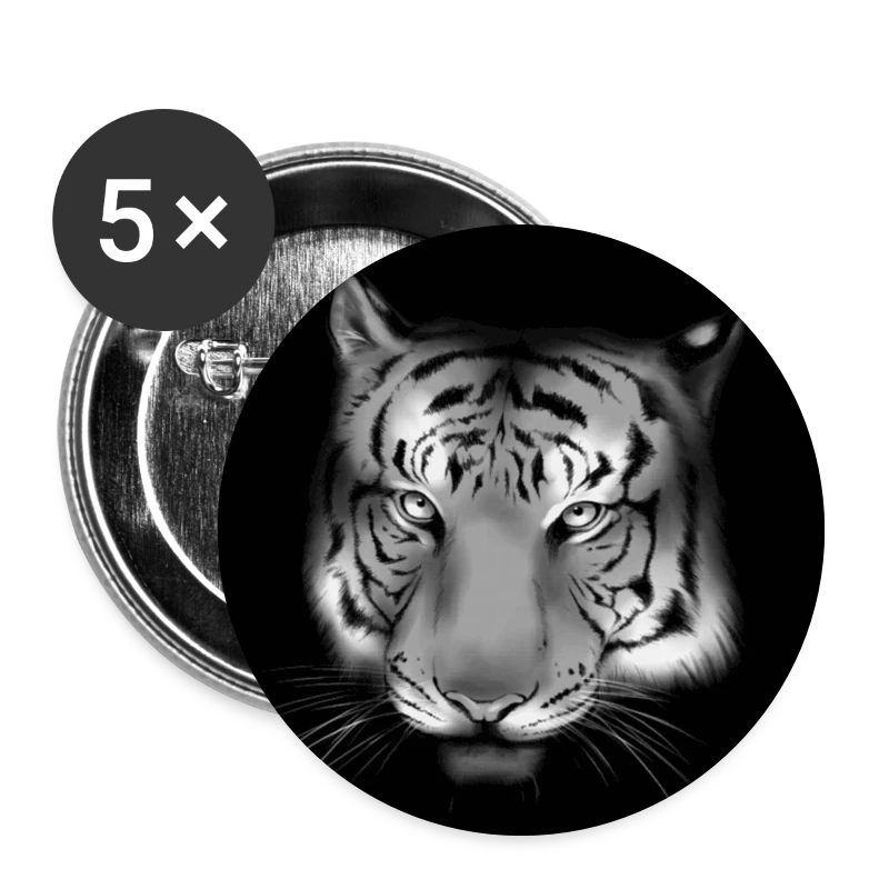 Tiger - Buttons gro&szlig; 56 mm (5er Pack)