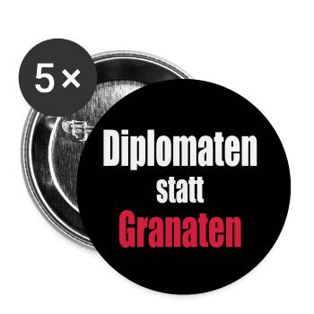 Button black Diplomaten - Buttons groß 56 mm (5er Pack) - Weiß - Vorne