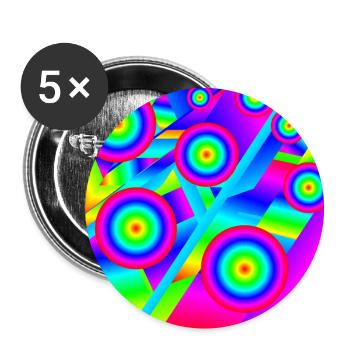 Abstract Music - Buttons large 2.2''/56 mm (5-pack) - white - Front