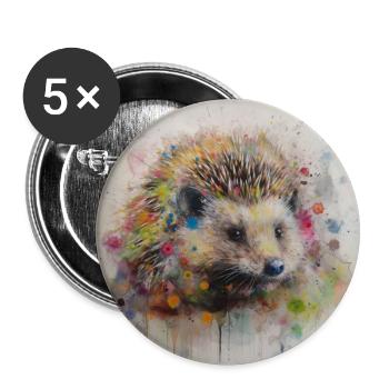 Modern & Colourful Hedgehog Wall Art by Bodhi - Buttons large 2.2''/56 mm (5-pack) - white - Front