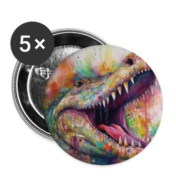 Modern & Colourful Crocodile Wall Art by Bodhi - Buttons large 2.2''/56 mm (5-pack) - white - Front