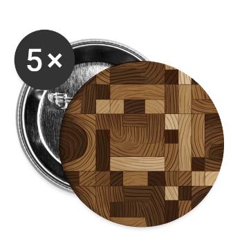 Abstract Wood Pattern - Buttons large 2.2''/56 mm (5-pack) - white - Front