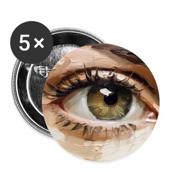 Eye Paintings - Buttons large 2.2''/56 mm (5-pack) - white - Front