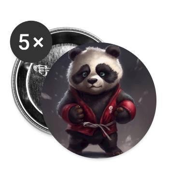 nebulastar lovable troll panda MMA - Buttons large 2.2''/56 mm (5-pack) - white - Front