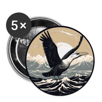 Albatross - Buttons large 2.2''/56 mm (5-pack) - white - Front