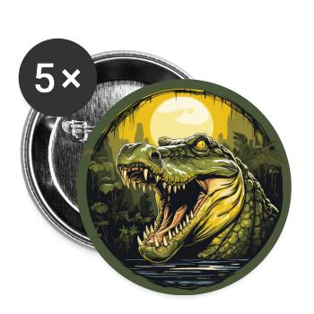 Crocodile - Buttons large 2.2''/56 mm (5-pack) - white - Front