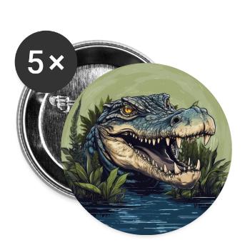 Crocodile - Buttons large 2.2''/56 mm (5-pack) - white - Front