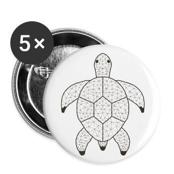 Turtlee GeomeTRIX - Buttons groß 56 mm (5er Pack) - Weiß - Vorne