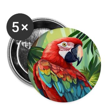 Parrot - Buttons large 2.2''/56 mm (5-pack) - white - Front