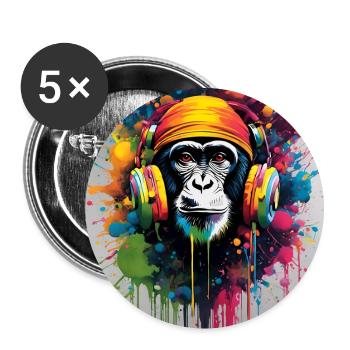 A beautiful portrait with music - Buttons large 2.2''/56 mm (5-pack) - white - Front