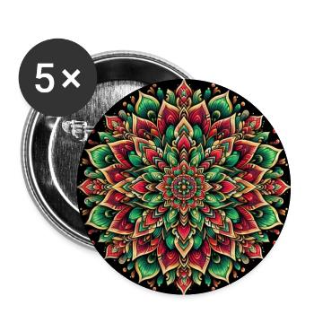 Équilibre de l’harmonie du mandala - Lot de 5 grands badges (56 mm) - blanc - Devant