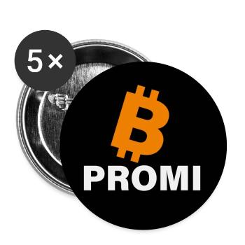 B-Celebrity: For Bitcoin Stars with a Sense of Humour! - Buttons large 2.2''/56 mm (5-pack) - white - Front