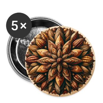 Cocoa Ritual The Magic of the Cocoa Stick - Buttons large 2.2''/56 mm (5-pack) - white - Front