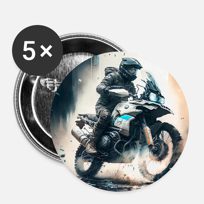 Enduro Tour 2 - Buttons large 2.2''/56 mm (5-pack) - white